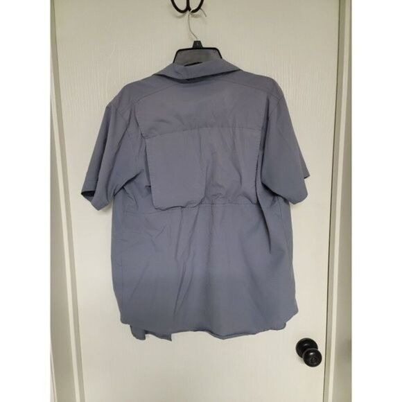 ~ mens grey full button up columbia shirt - Picture 2 of 4